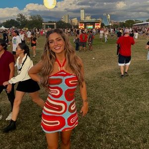 Jaded London Colorful Crochet Dress